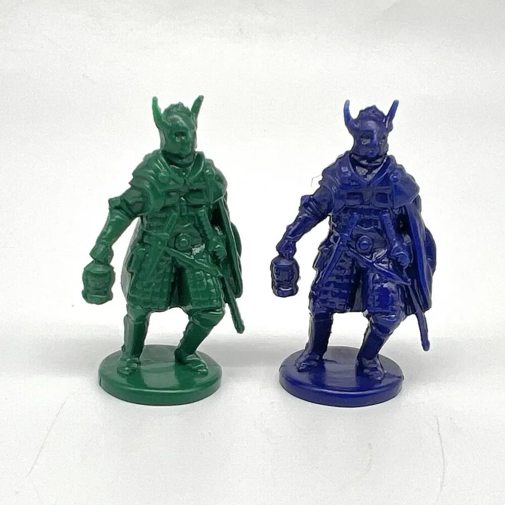Key To the Kingdom 1992 Adventure Warriors Replacement PARTS Blue & Green Pawns